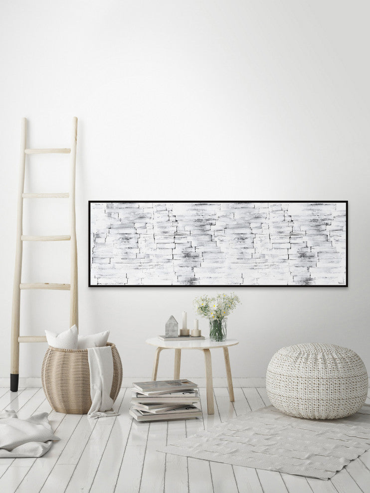 "Bare Imagination" Floater Framed Painting Print on Canvas, 45x15