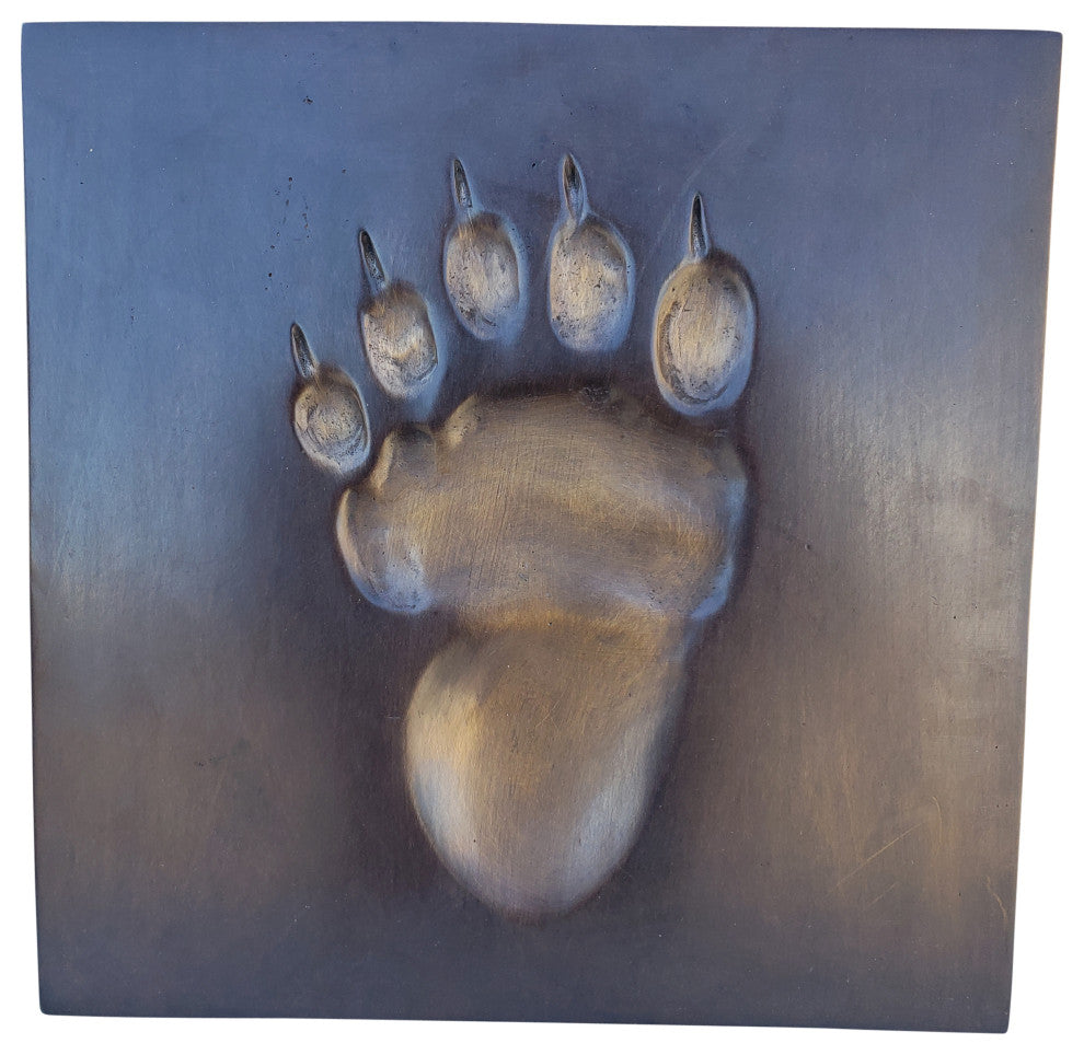 Bear Paw Print made of Bronze Wall decor Size: 10" x 10" x 1"H