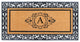 A1HC Paisley Rubber & Coir Outdoor Durable Monogrammed Doormat, 30"X60", Black,