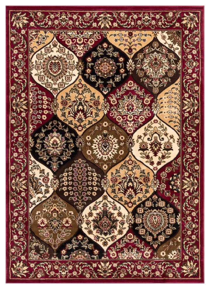 Well Woven Barclay Wentworth Panel Rug, Red, 9''3''''x12''6''''