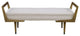 Uttermost Waylon Modern Ivory Bench 23592