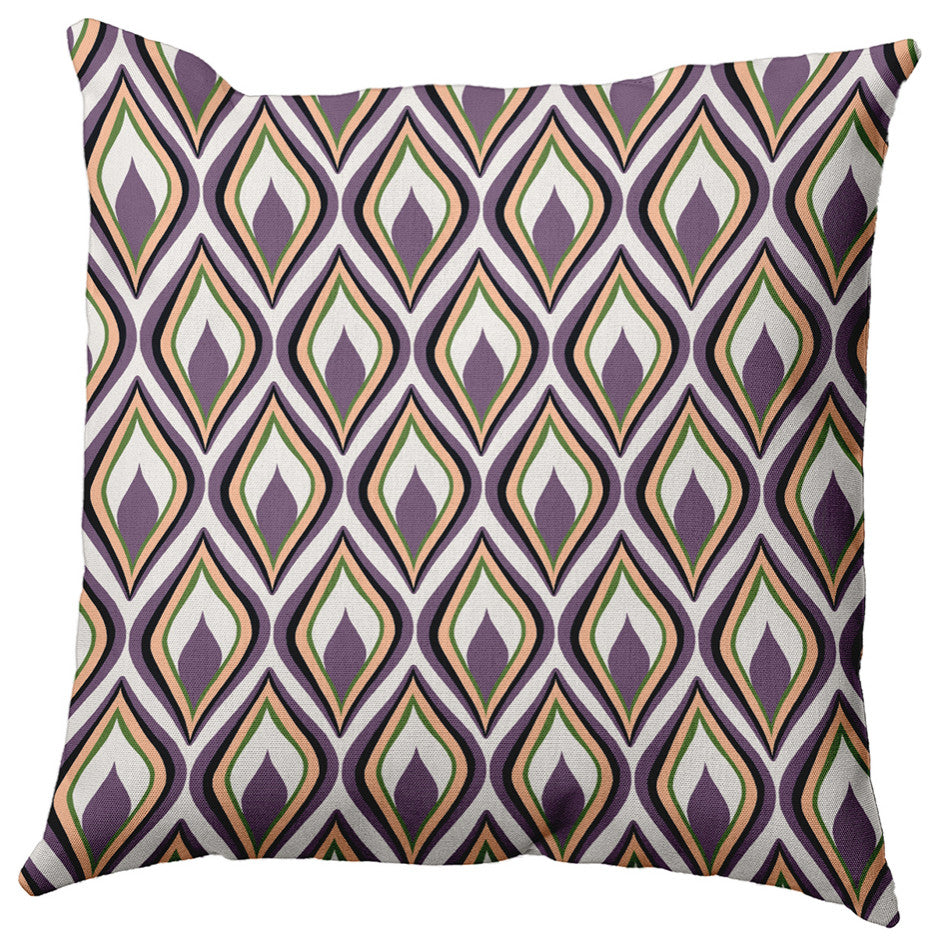 Feathers Accent Pillow, Larkspur, 18"x18"