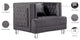 Lucas Velvet Upholstered Chair, Gray