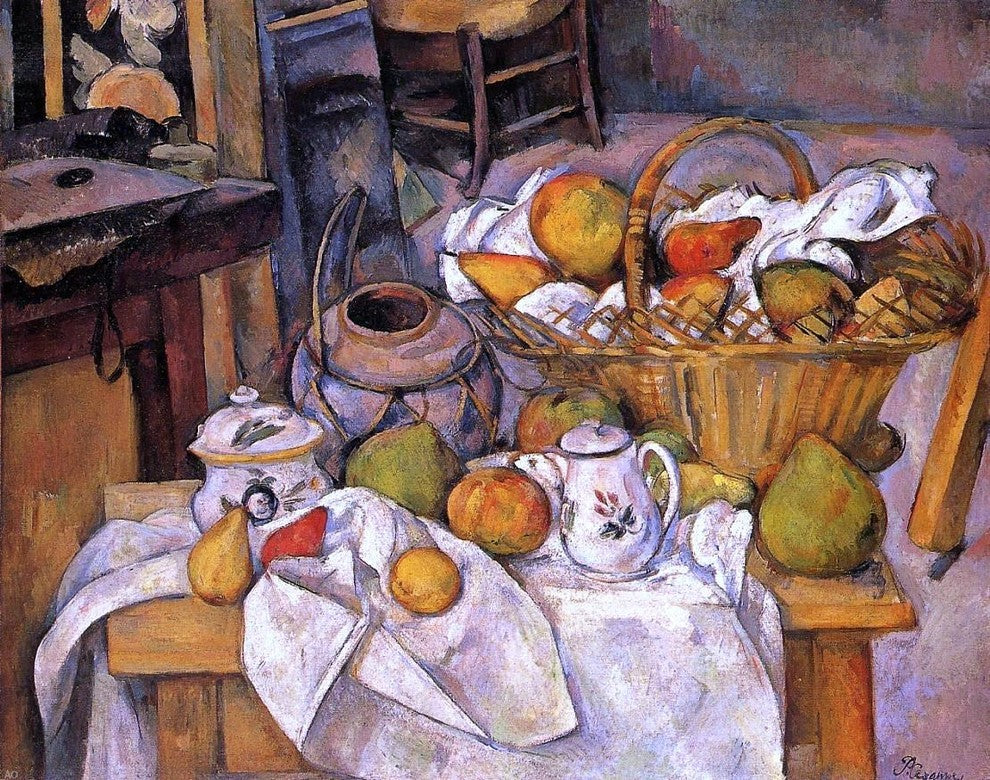 Paul Cezanne The Kitchen Table, 20"x25" Wall Decal