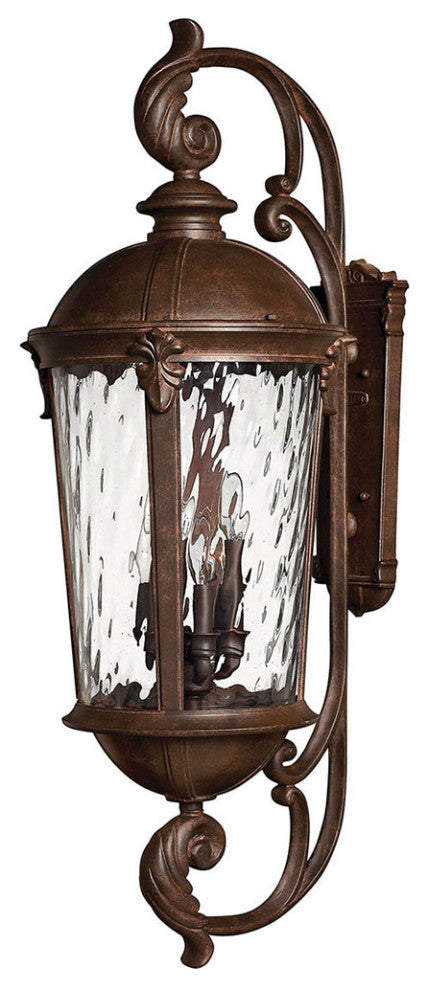 Windsor Extra Large Outdoor Wall Sconce, River Rock
