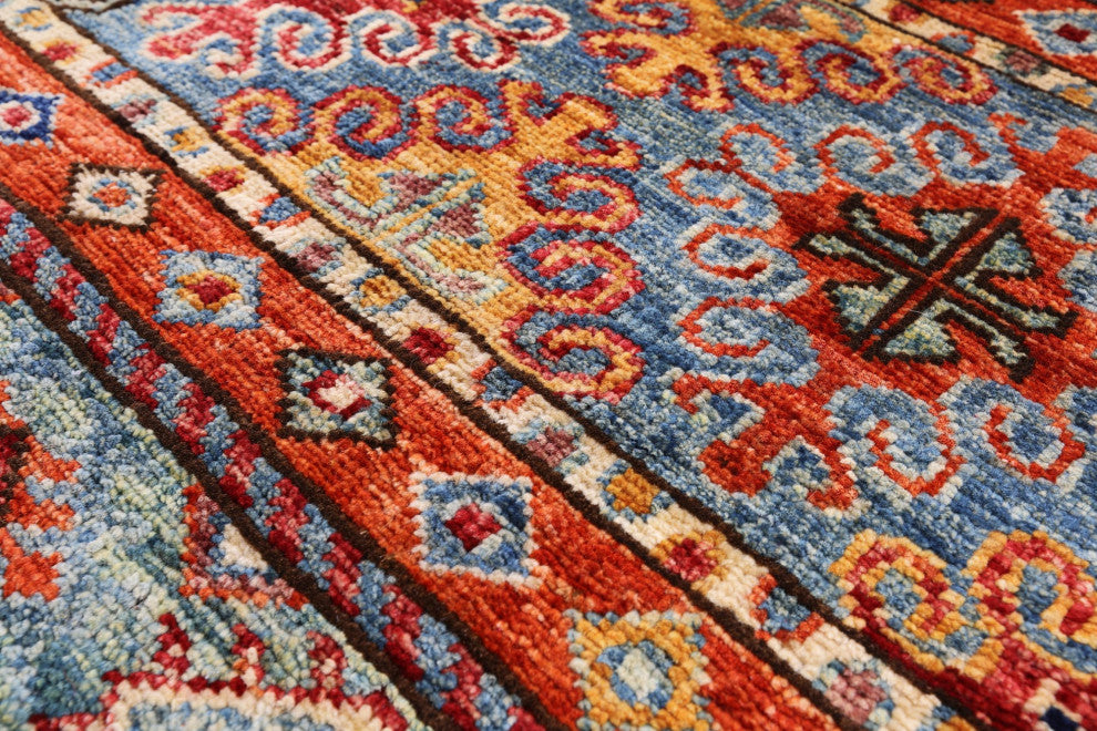 2' 8" X 8' 1" Runner Handmade Super Kazak Khorjin Wool Rug Q10846