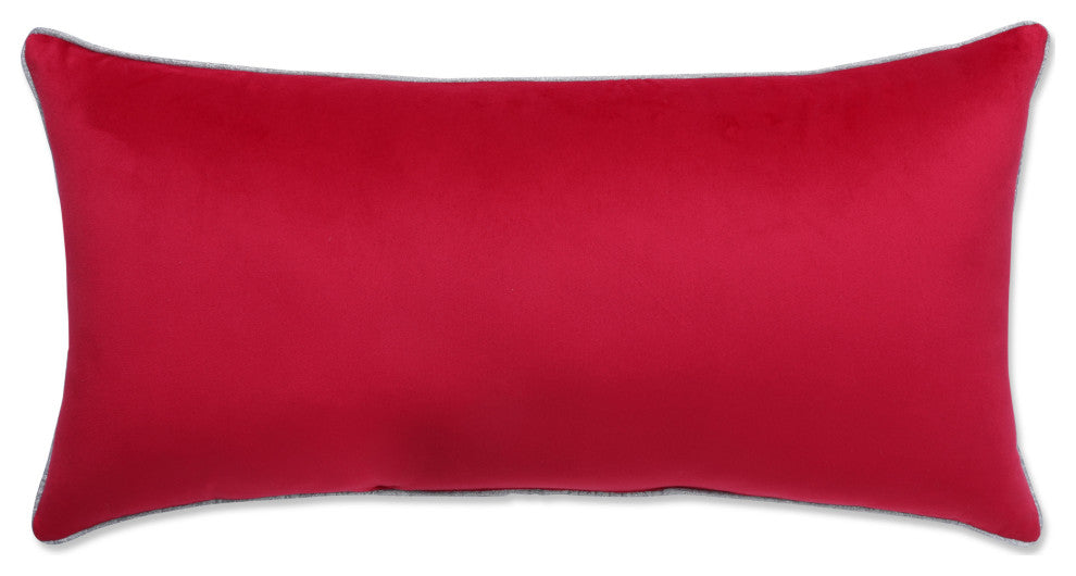 Indoor Merry Christmas Red Rectangular Throw Pillow Cover