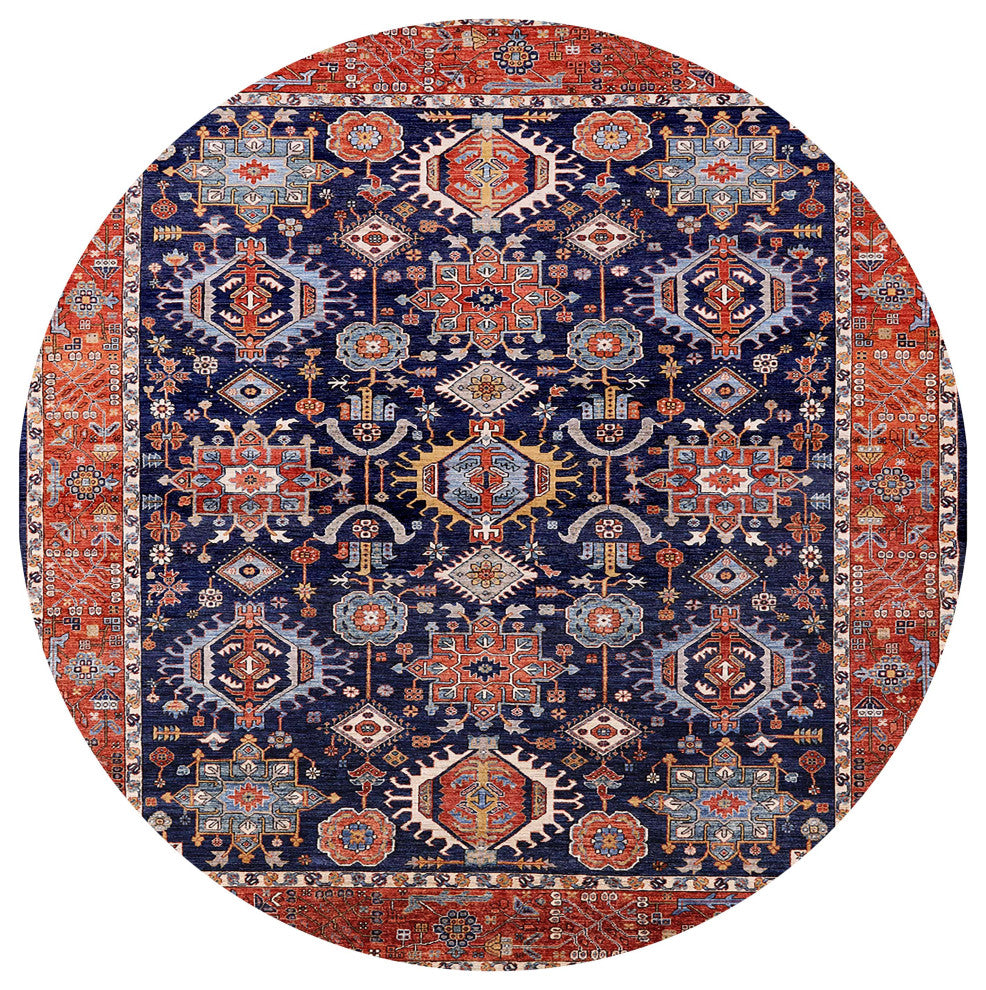 Ahgly Company Indoor Round Mid-Century Modern Area Rugs, 3' Round