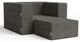 Jaxx Zipline Convertible Sleeper Chair & Ottoman / Twin-Size Bed, Charcoal