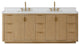 Vinnova Cadiz Bath Vanity, Composite Stone Top, Washed Ash Grey, 84", No Mirror