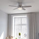 Armon Flush Mount 44" Ceiling Fan With LED Light Kit and Remote, White