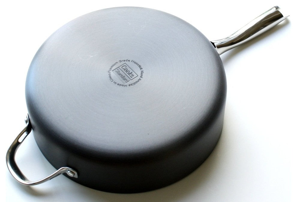 Cooks Standard 5Qt Hard Anodize Premium Grade Nonstick Saute Pan With Cover, 11"