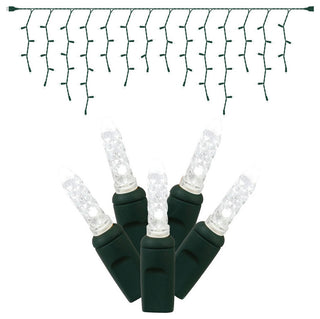 70Lt Led Purewht/Gw M5 Icicle Ec Set 9'L