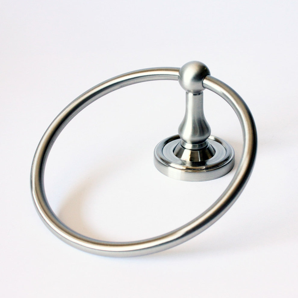 Midtown Towel Ring, Satin Nickel