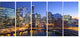 "Chicago River With Bridges at Sunset" Canvas Print60"x28", 5-Panels
