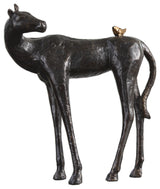Uttermost 20120 Hello Friend 8 3/4"W Iron Horse Statue by Matthew - Dark Brown