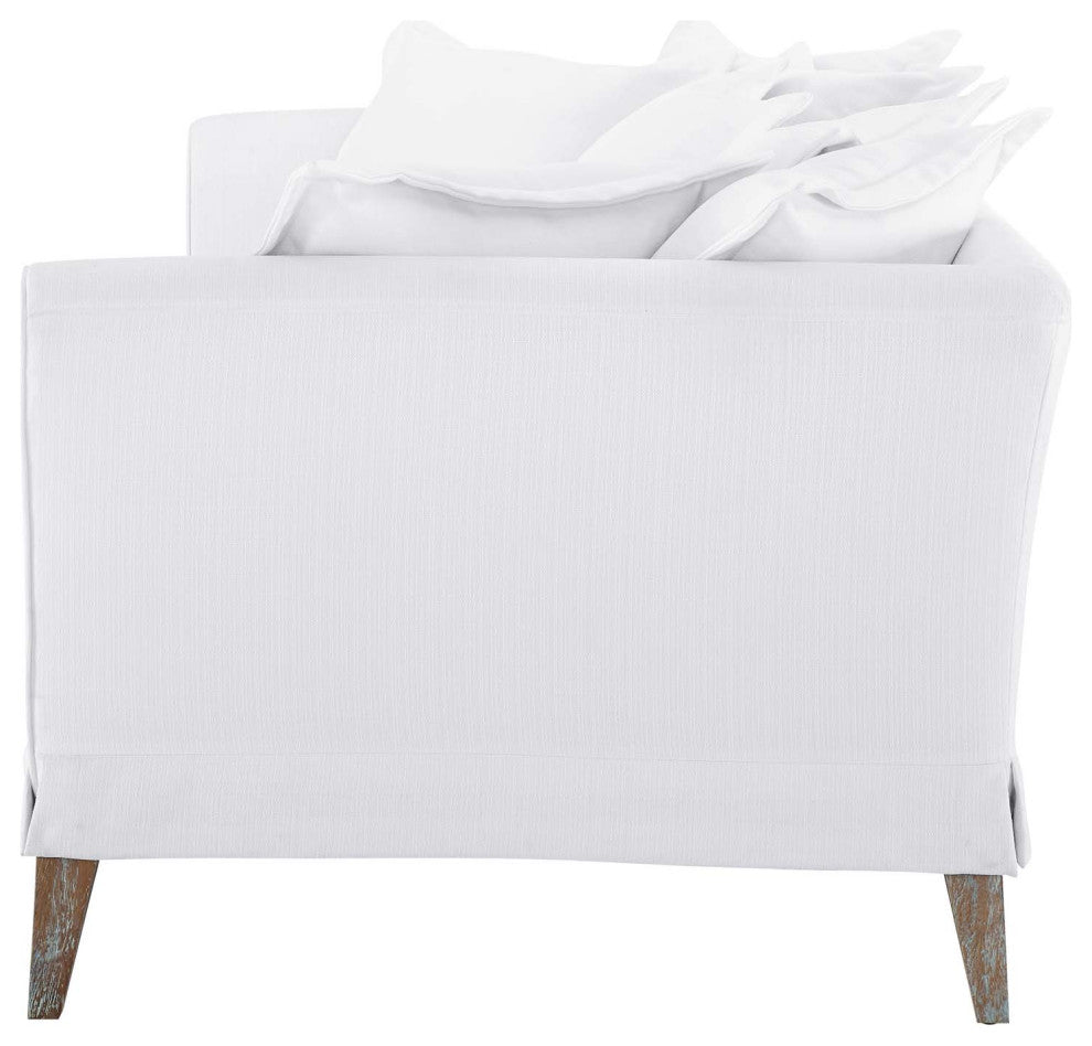 Sofa, Fabric, White, Modern, Living Lounge Room Hotel Lobby Hospitality