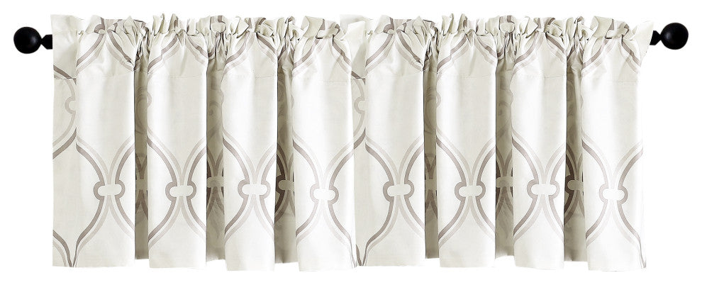 Marisol 2 Piece Valance Set, Grey, 2 Piece, 60"x18"