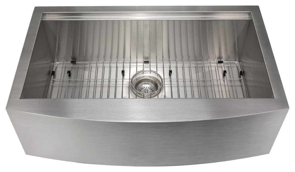 33" Moritz Farmhouse Apron Mount Single Bowl Stainless Steel Kitchen Sink