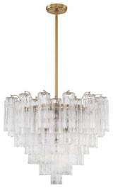 CRYSTORAMA Addis 12 Light Aged Brass Chandelier