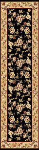 Cambridge 7336 Black, Beige Floral Delight, 2'2"x7'11" Runner