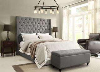 Park Avenue Tufted E King Bed, Gray
