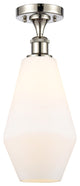 Innovations 516-1C-PN-G651-7-LED 1-Light Semi-Flush Mount, Polished Nickel