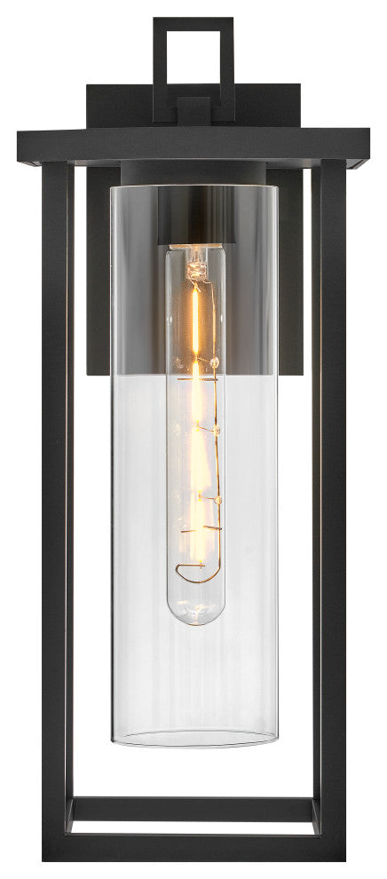 Lark Mateo 17" Medium Outdoor Wall Mount Lantern, Black