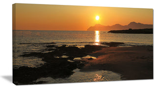 Dawn on Majorca Panorama, Landscape Canvas Art Print, 40x20