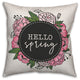 Hello Spring 20x20 Throw Pillow