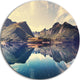 Norway Summer Mountains, Landscape Photo Disc Metal Wall Art, 23"