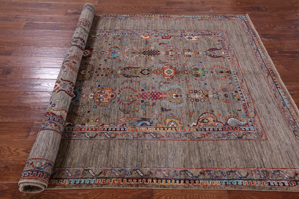 Hand Knotted Persian Tabriz Wool Rug 5' 8" X 7' 10" Q10579