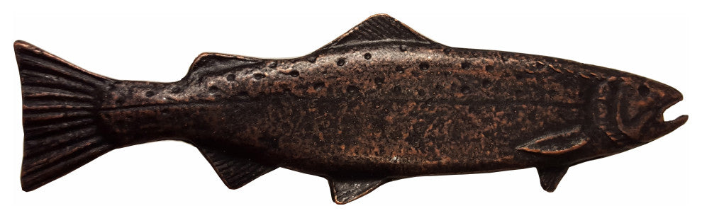 New Long Trout Right Face Cabinet Pull, Oil Rubbed Bronze