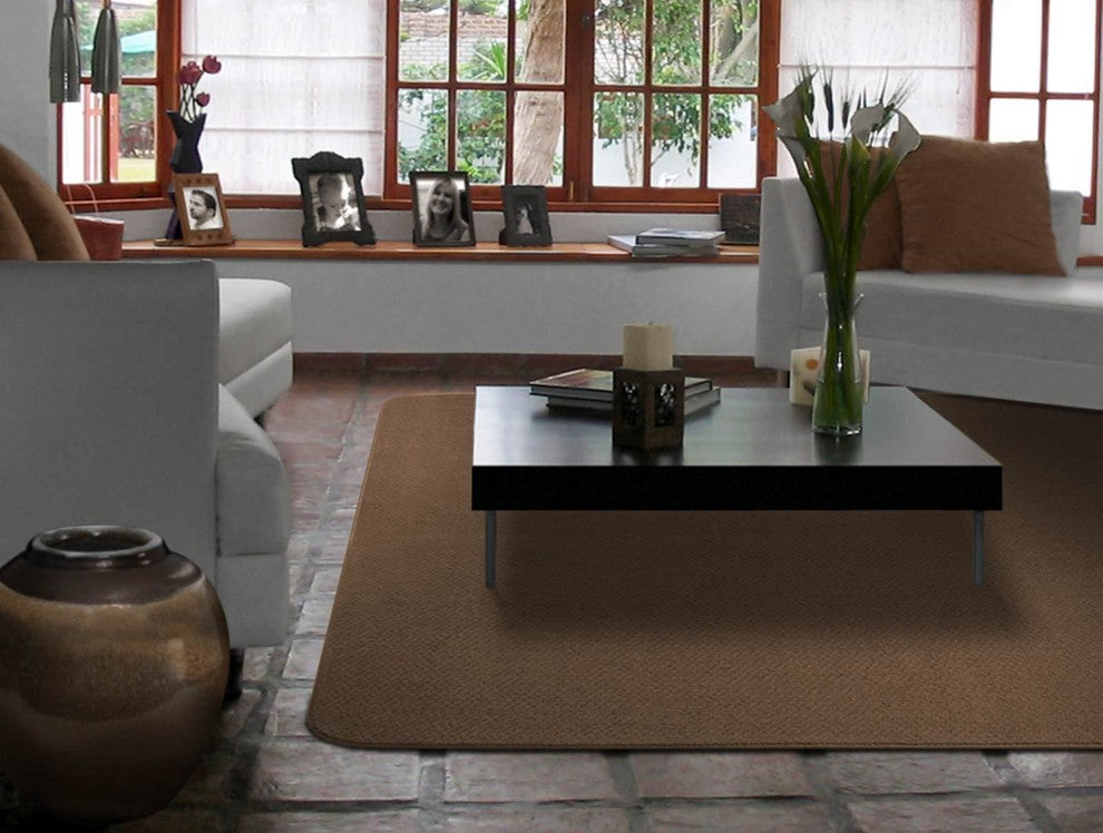 Skid-Resistant Area Rug Toffee Brown, 4'x6'