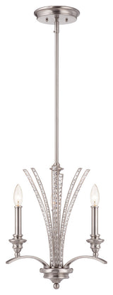 Grand Plazza 3-Light Chandelier, Satin Platinum