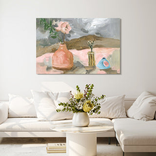 Rustic Still Life Flower Frameless Reverse Printed Tempered Art Glass Wall Art, Tmp-199016-4832