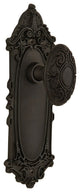 Double Victorian Plate With Victorian Knob, Oil-Rubbed Bronze