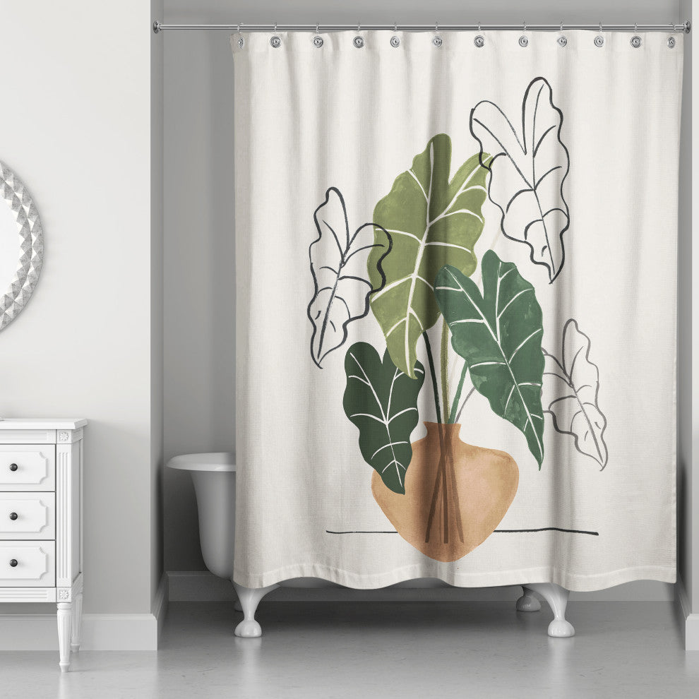 Boho Plant Still Life 71"x74" Shower Curtain