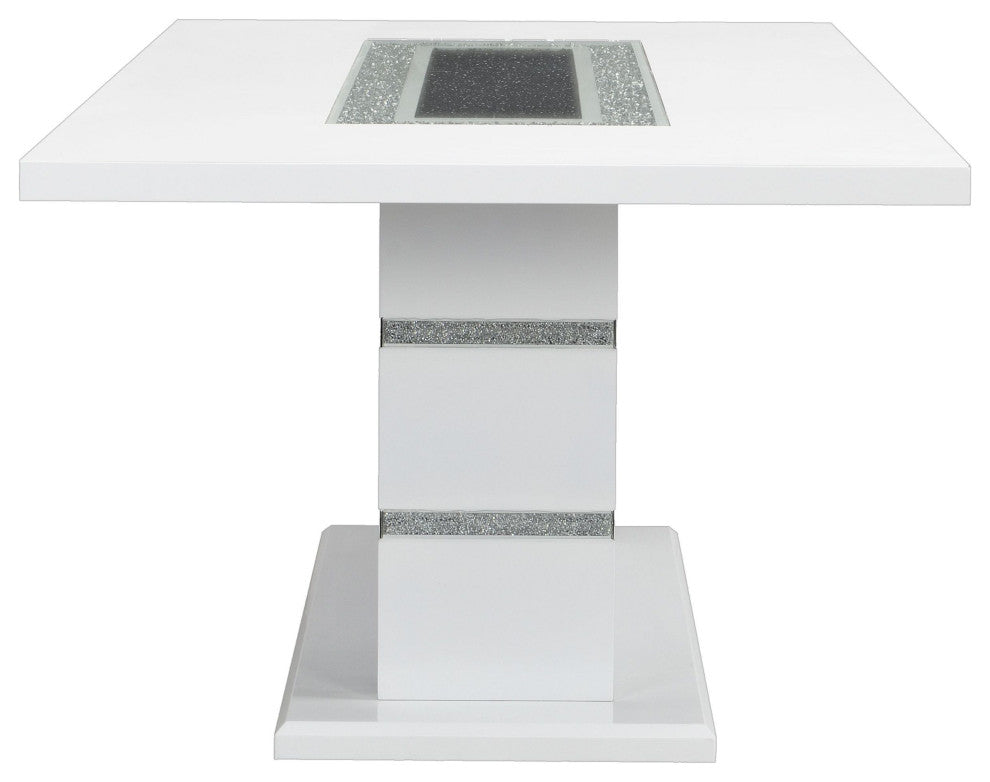 ACME Elizaveta Dining Table, Gray Velvet