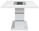 ACME Elizaveta Dining Table, Gray Velvet