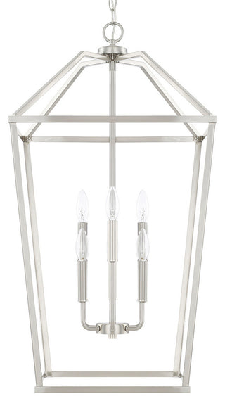 Capital Lighting 522761 6 Light 17"W Taper Candle Chandelier - Brushed Nickel