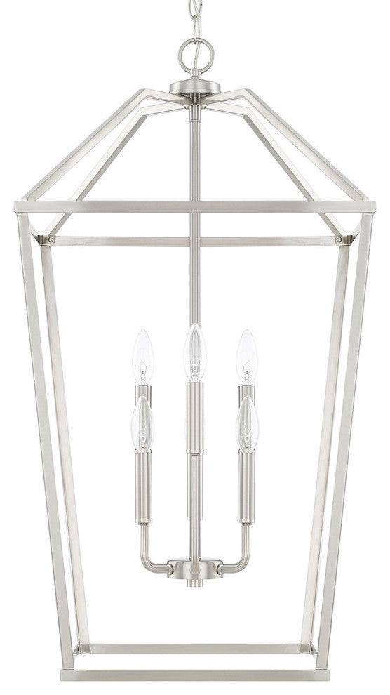 Capital Lighting 522761 6 Light 17"W Taper Candle Chandelier - Brushed Nickel
