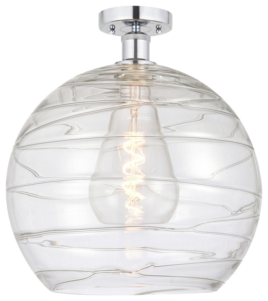 Innovations 616-1F-PC-G1213-14 1 Light Semi-Flush Mount, Polished Chrome