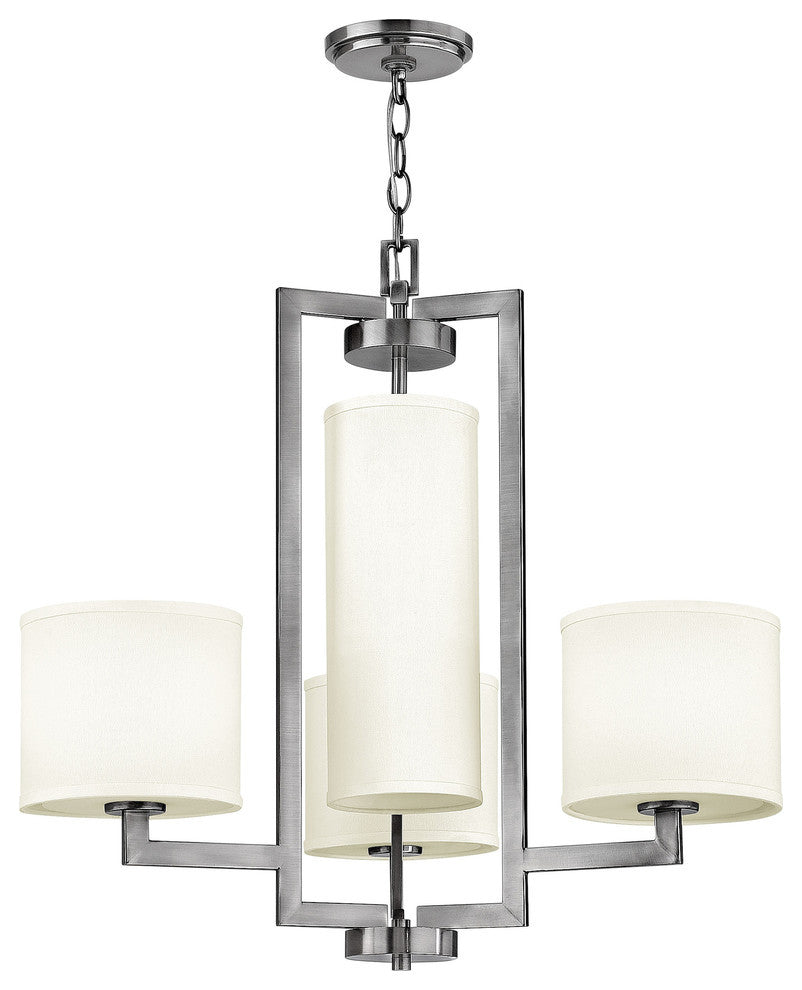 Hinkley Hampton Chandelier Small Single Tier, Antique Nickel