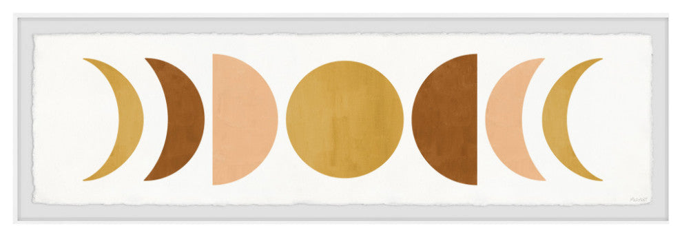 "Lunar Cycle" Framed Painting Print, 45x15