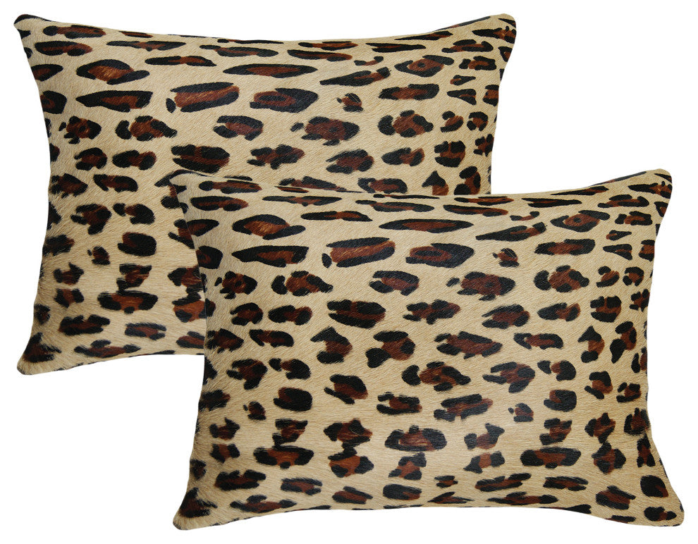 Natural Home Decor Torino Togo Cowhide Pillow, 2-Piece