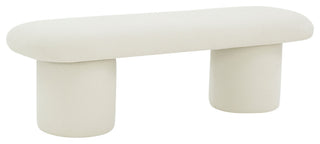 Safavieh Couture Cassandralee Boucle Bench, Ivory