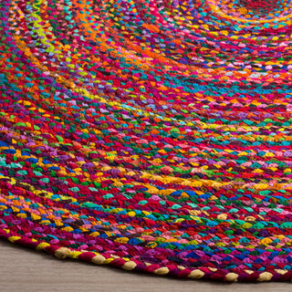 Safavieh Braided Collection BRD210 Rug, Red/Multi, 3'x5'Oval
