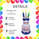 6' Tall Happy Birthday 2-Tier Cake With Candles, Inflatable With Lights