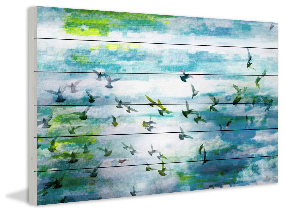 "Acadia Street" UV Ink Print on White Wood60"x40", 60"x40"